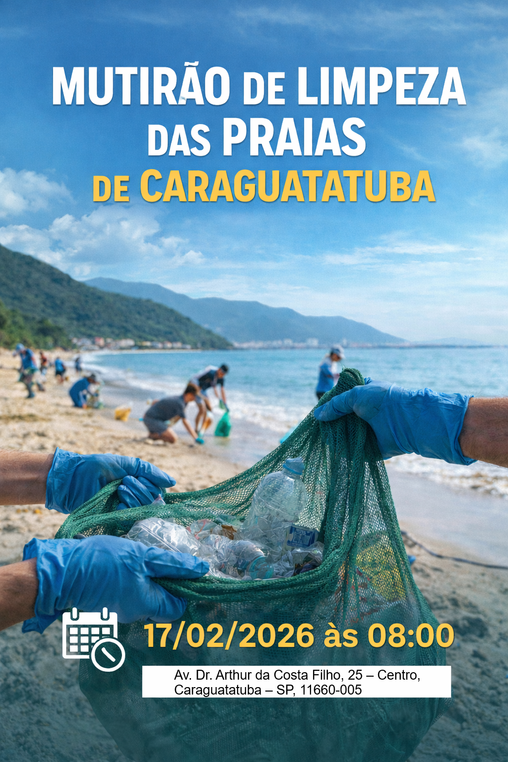 Imagem do Evento Mutirão Limpeza das Praias 22/02/2026